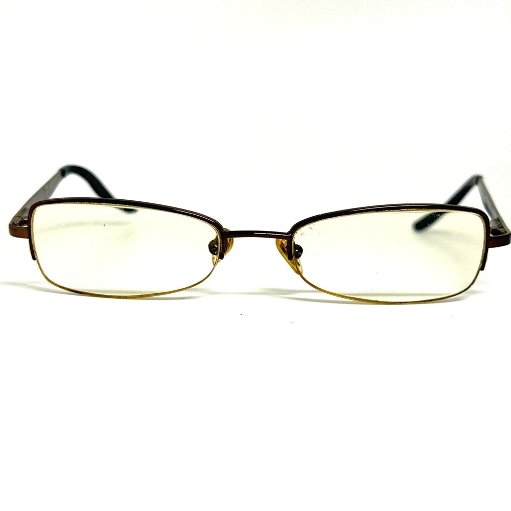 Oscar de la Renta OS 511 209 Brown Metal‎ Rectangle Eyeglasses 52-18-135 Womens